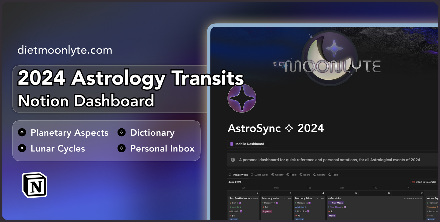 Notion Dashboard: Astrology 2024